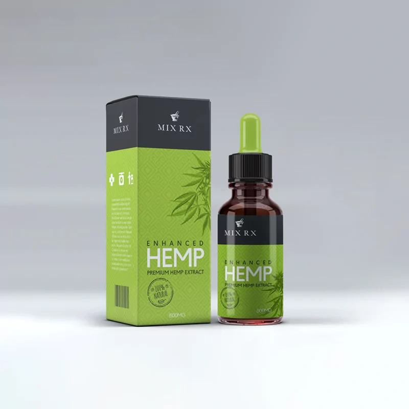 High-impact CBD hemp oil packaging with advanced printing finishes
